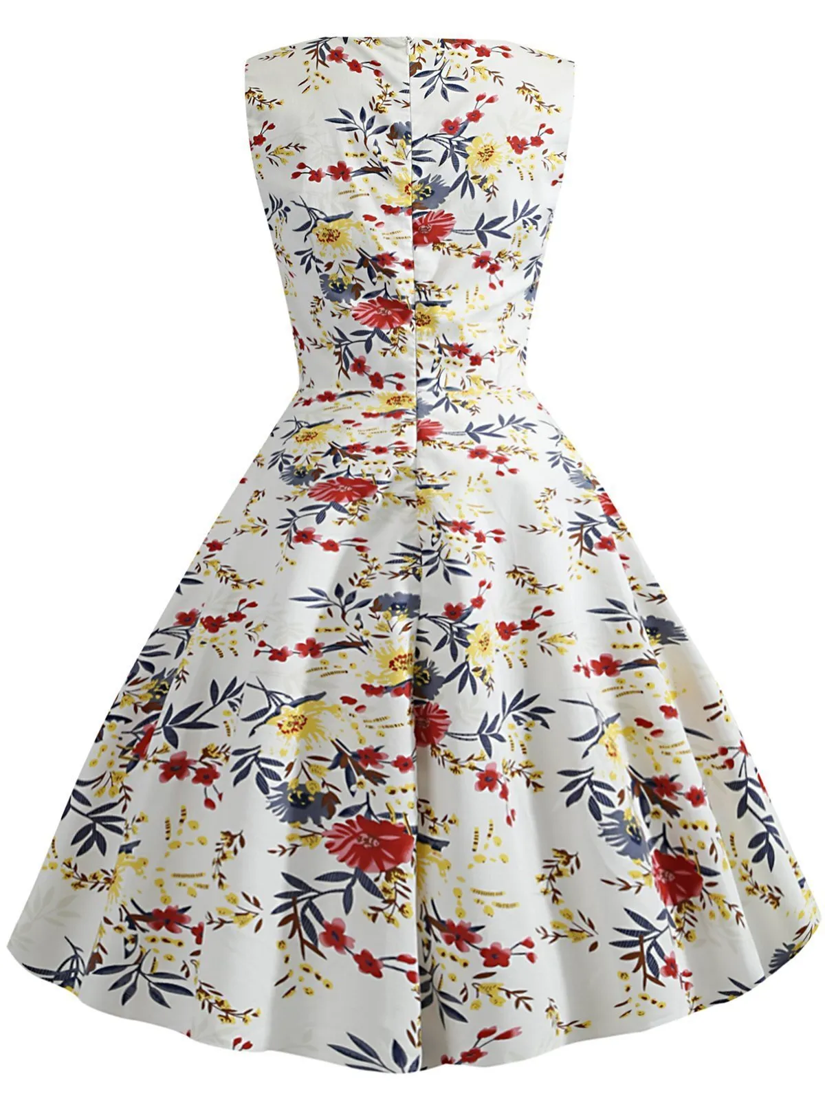 1950s Floral Inspired Swing Dress