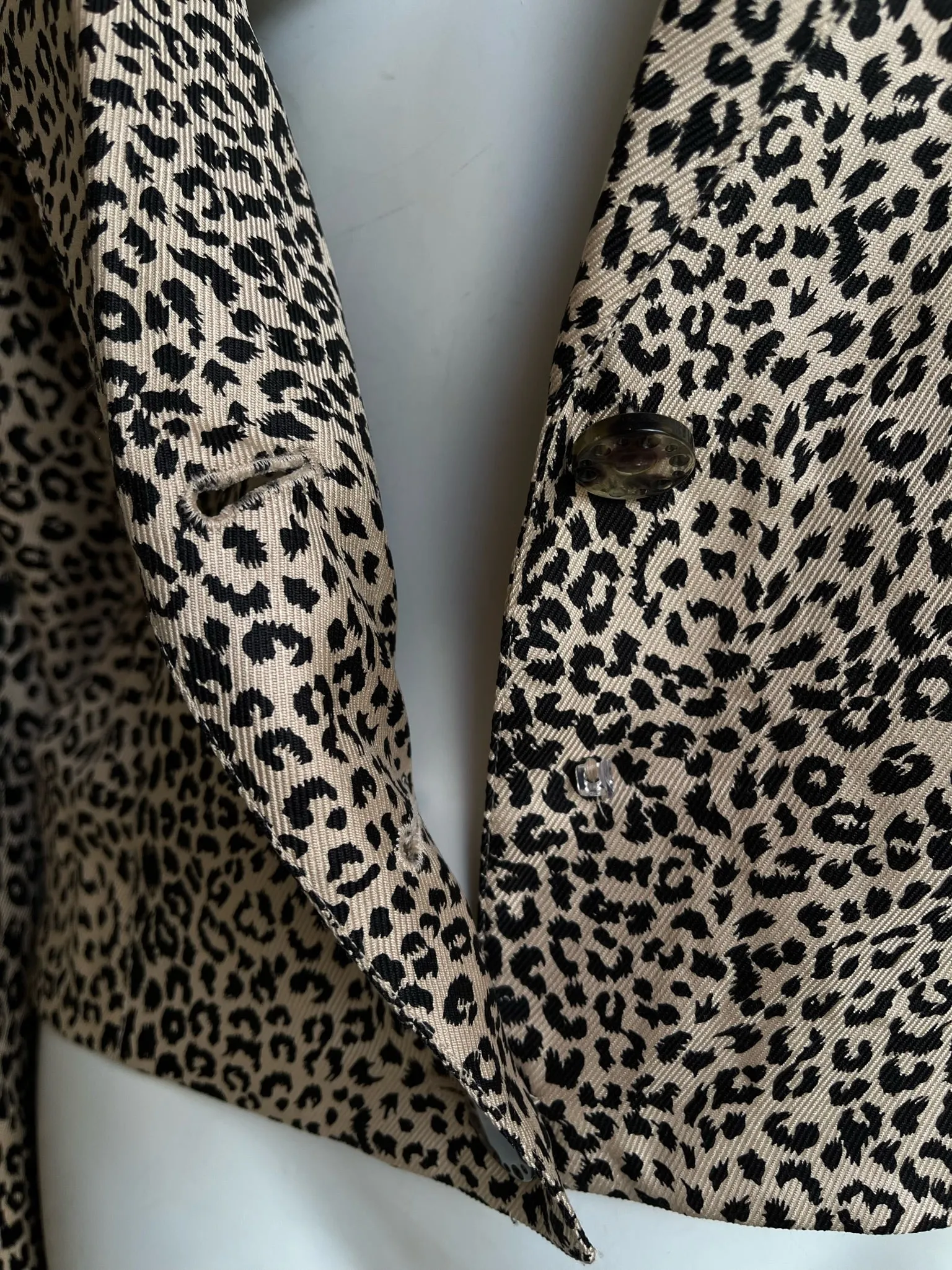 1990s Silk Leopard Cropped Jacket