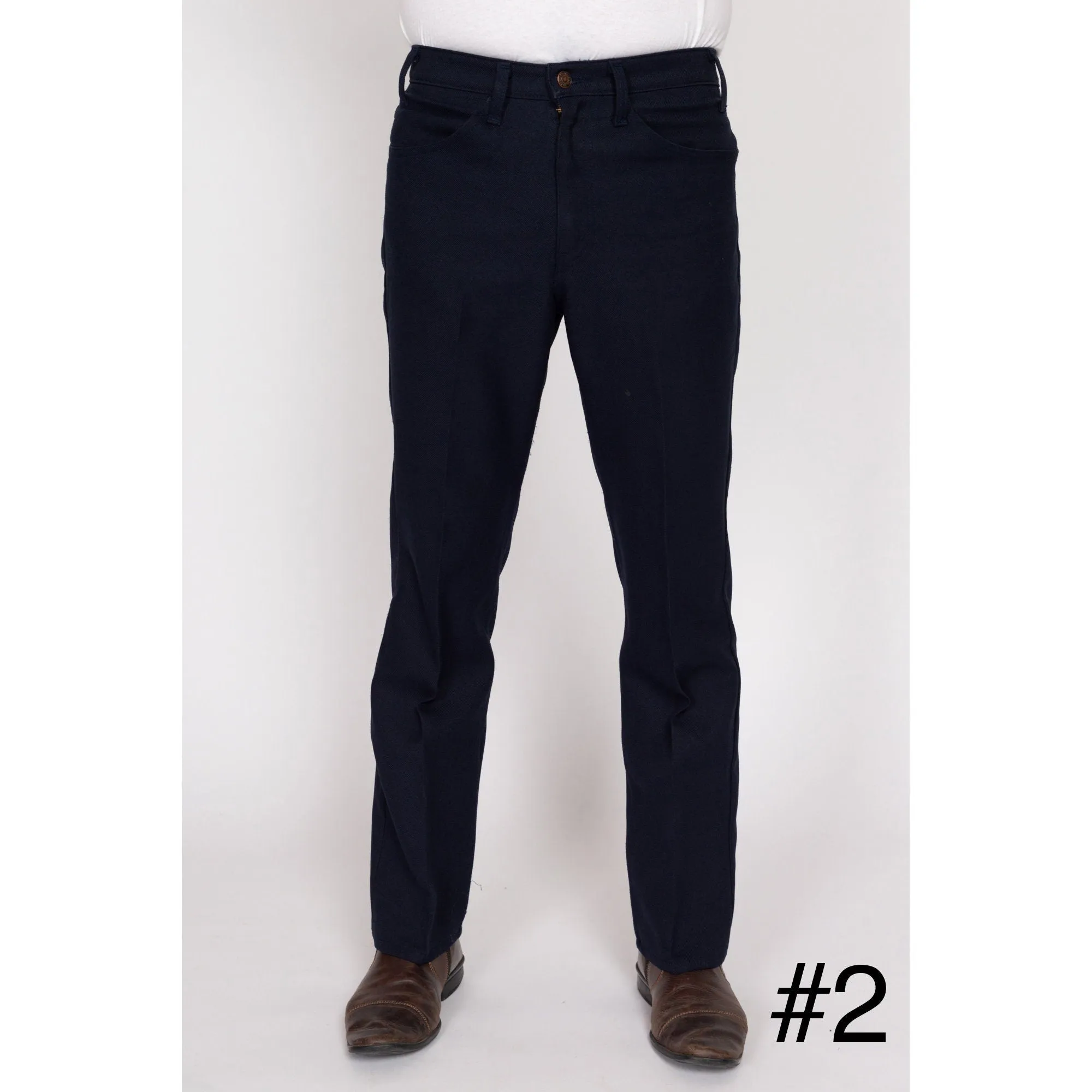 32x31 70s Levi's Navy Blue Trousers