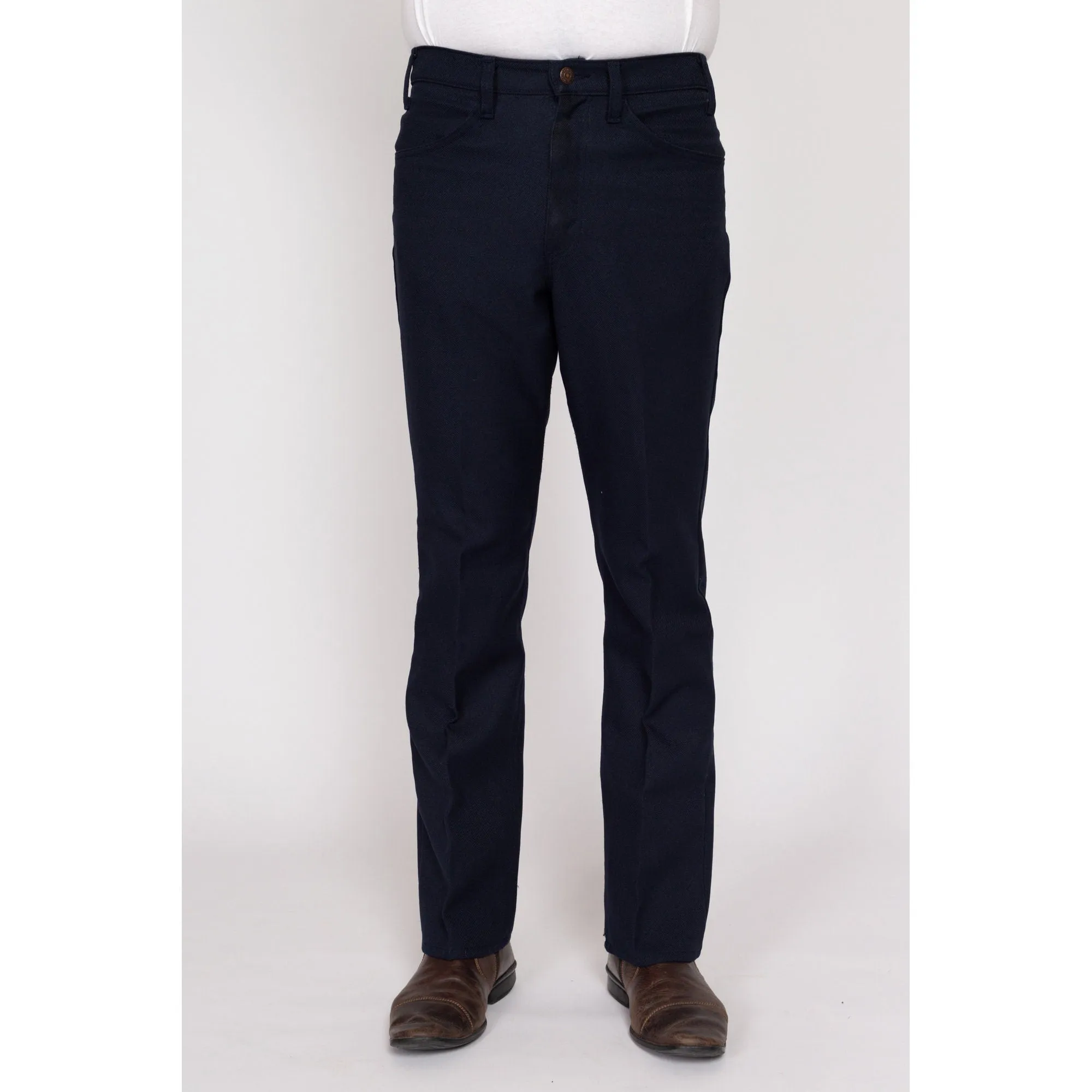 32x31 70s Levi's Navy Blue Trousers