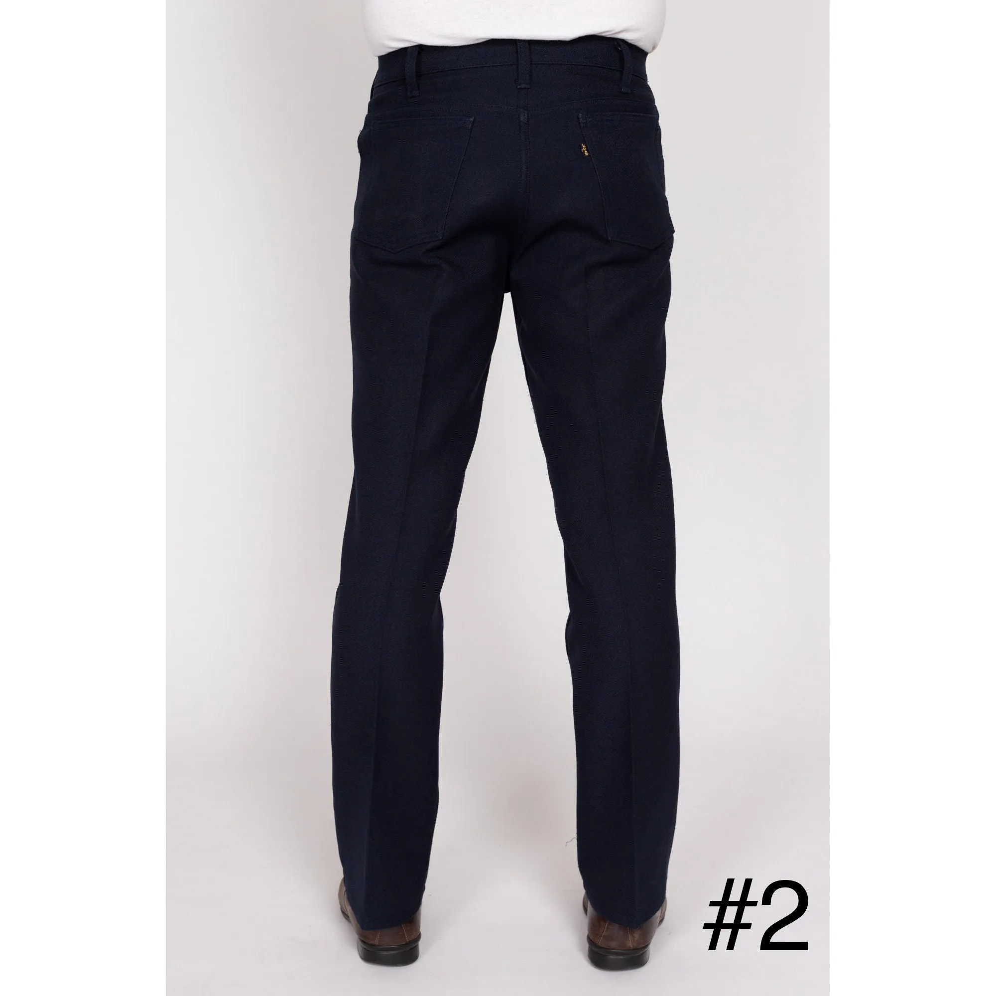 32x31 70s Levi's Navy Blue Trousers