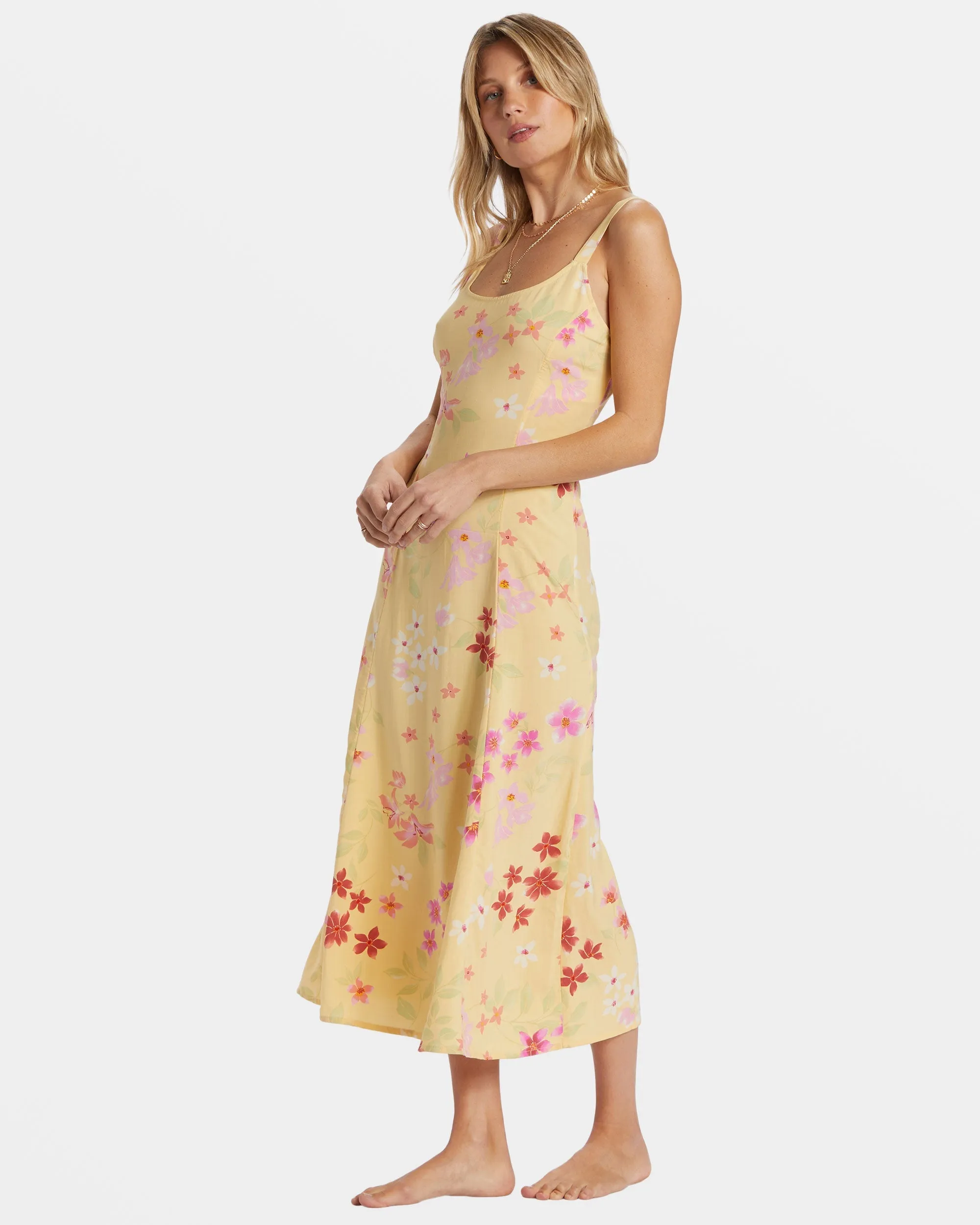 90's Calling Midi Dress - Pale Yellow