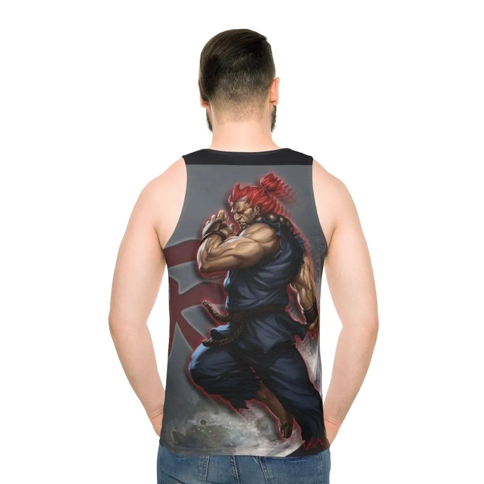 Akuma Unisex Athletic Tank Top with Graphic Design