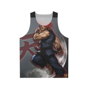 Akuma Unisex Athletic Tank Top with Graphic Design