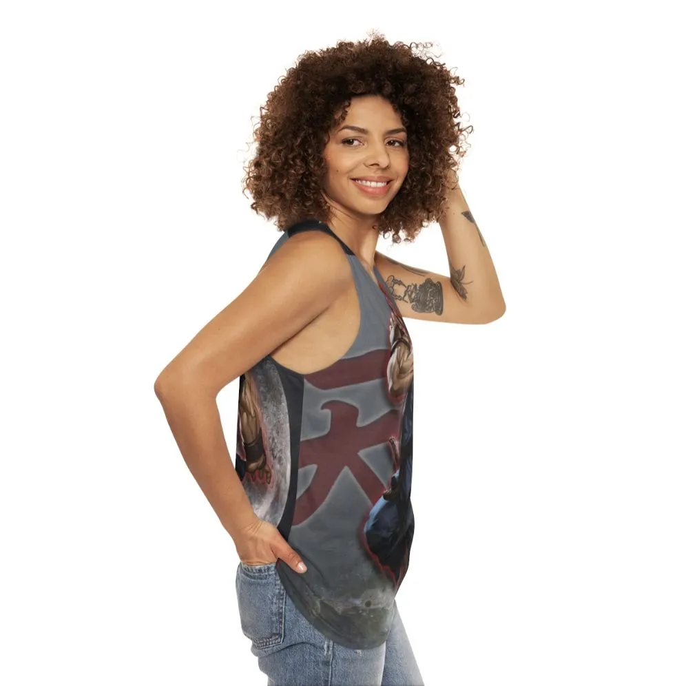 Akuma Unisex Athletic Tank Top with Graphic Design