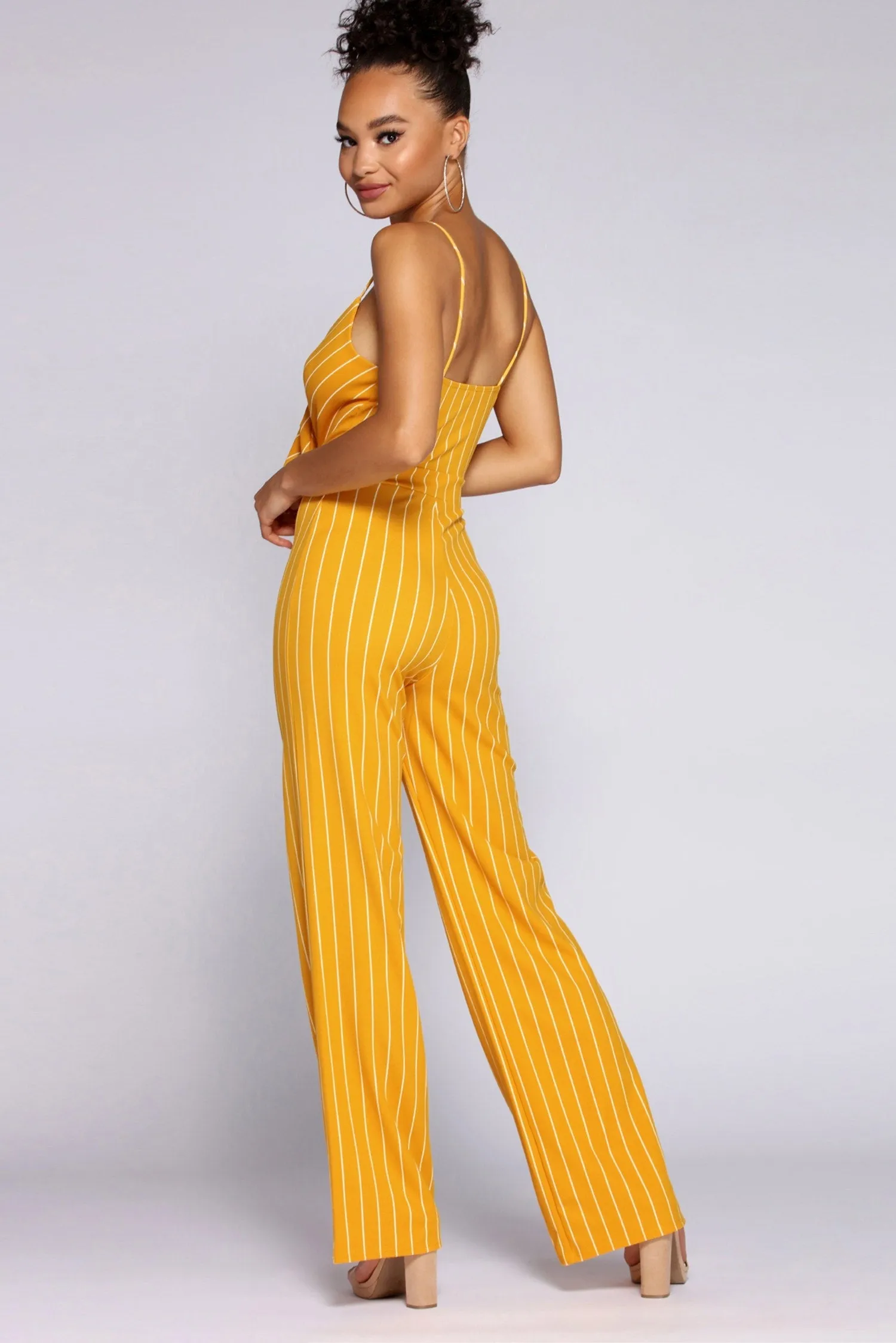 All For One Striped Jumpsuit