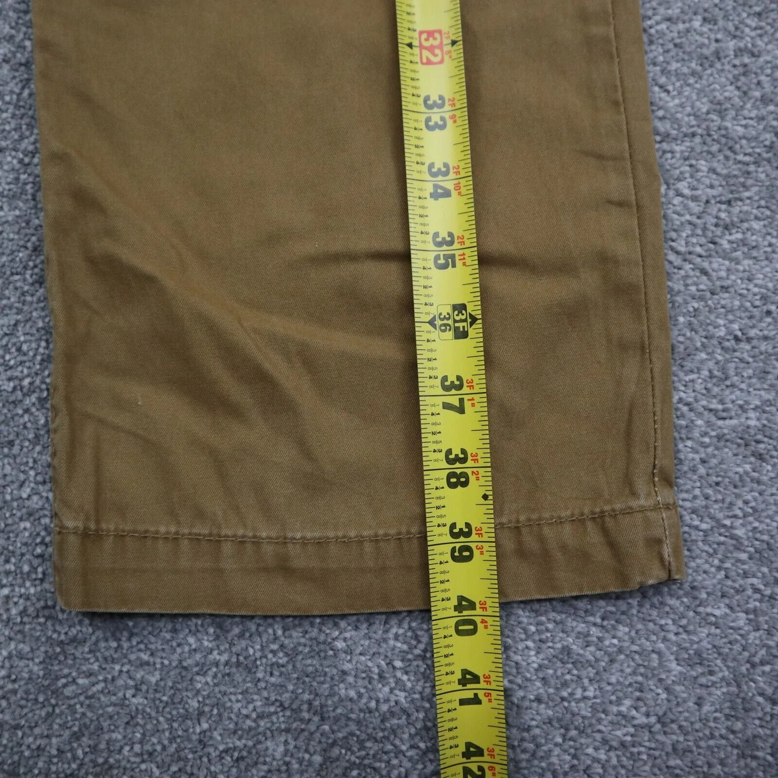 American Eagle Men Original Chino Pants Straight Leg Mid Rise Brown Size W34XL32