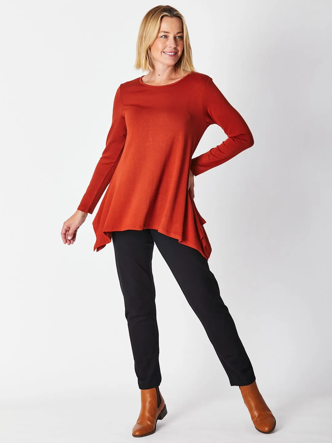 Andrea Winter Warmer Top - Caramel 26791-Sw