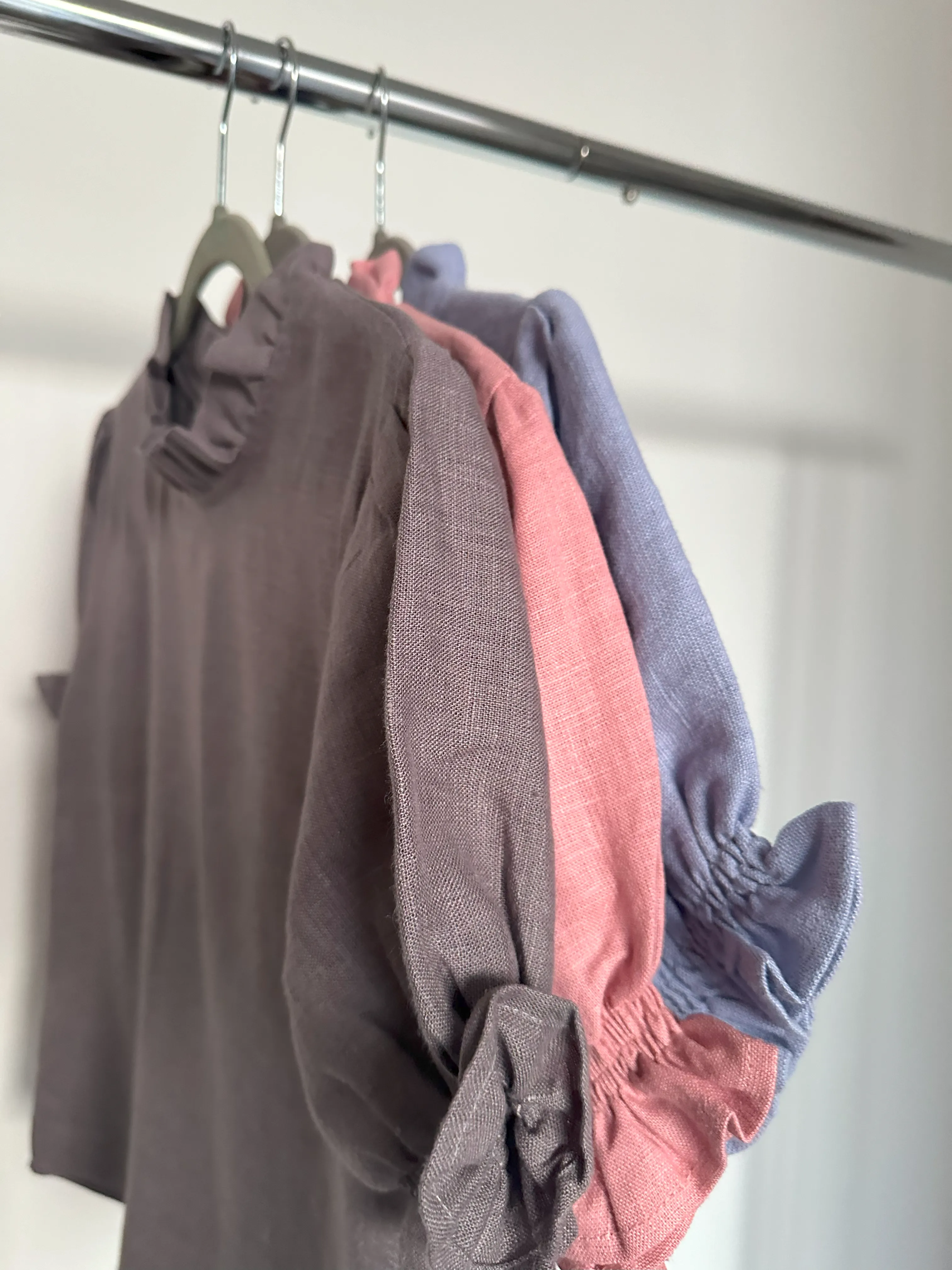 August frilled linen top