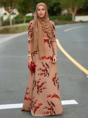 Autumn Cherry Modest Dress