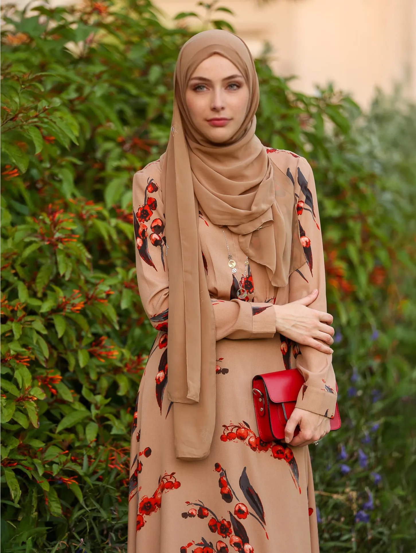 Autumn Cherry Modest Dress