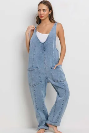 Ava Oversized Denim Jumpsuit