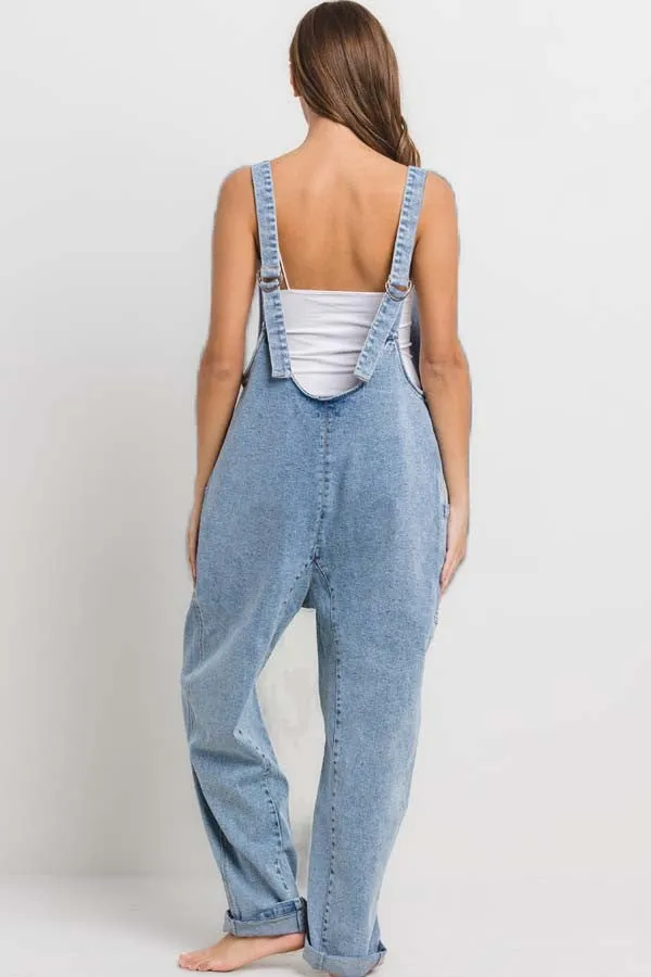 Ava Oversized Denim Jumpsuit