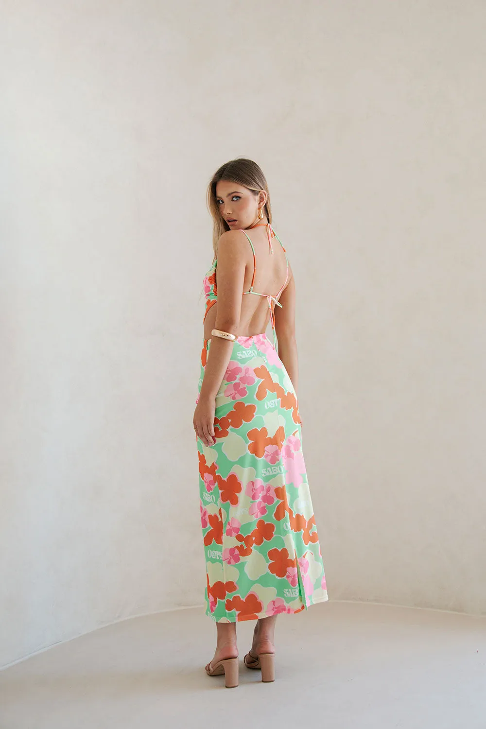 Backless Mela Dress - Misty Floral