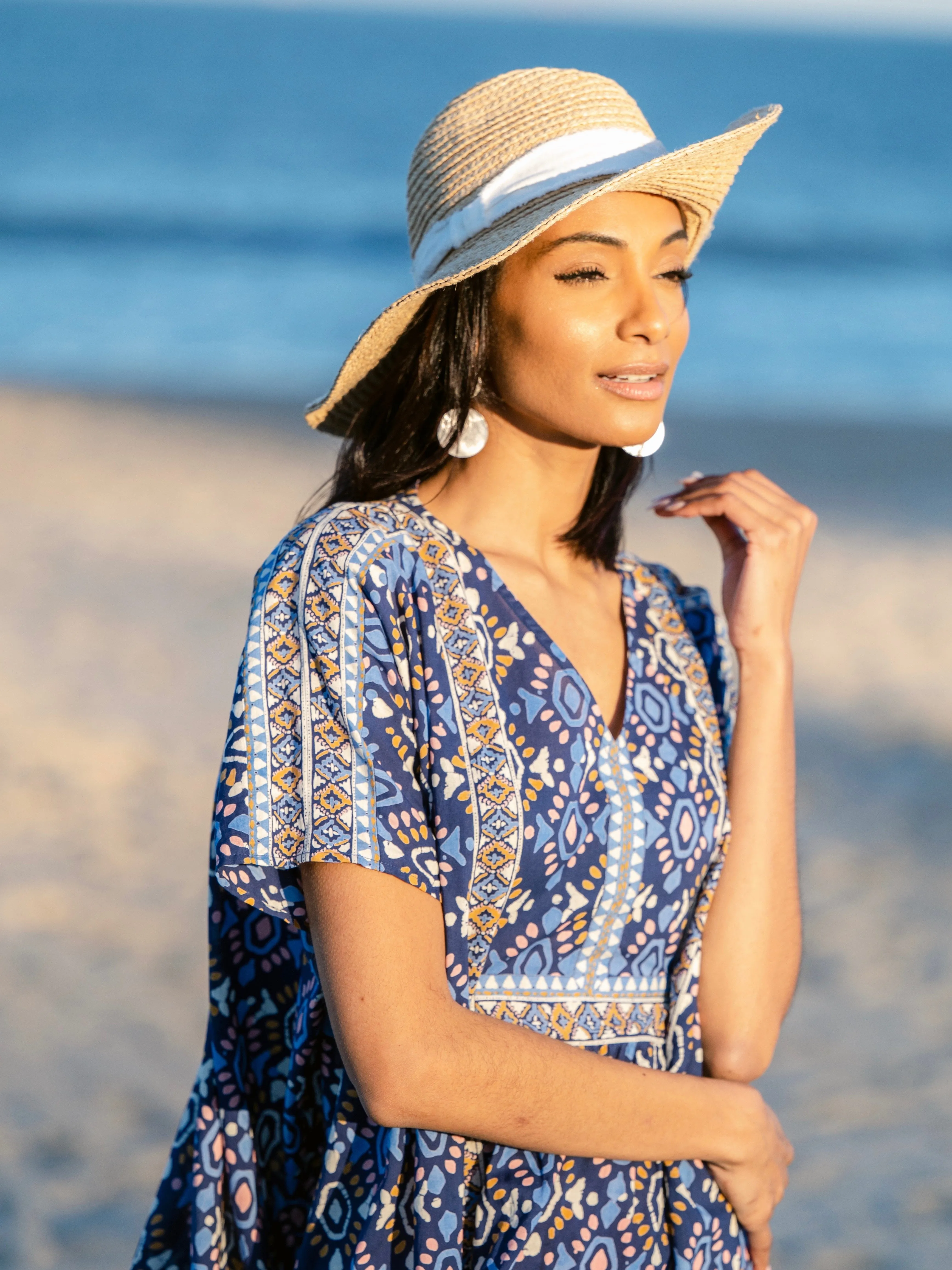 Bali Beach Caftan Blue