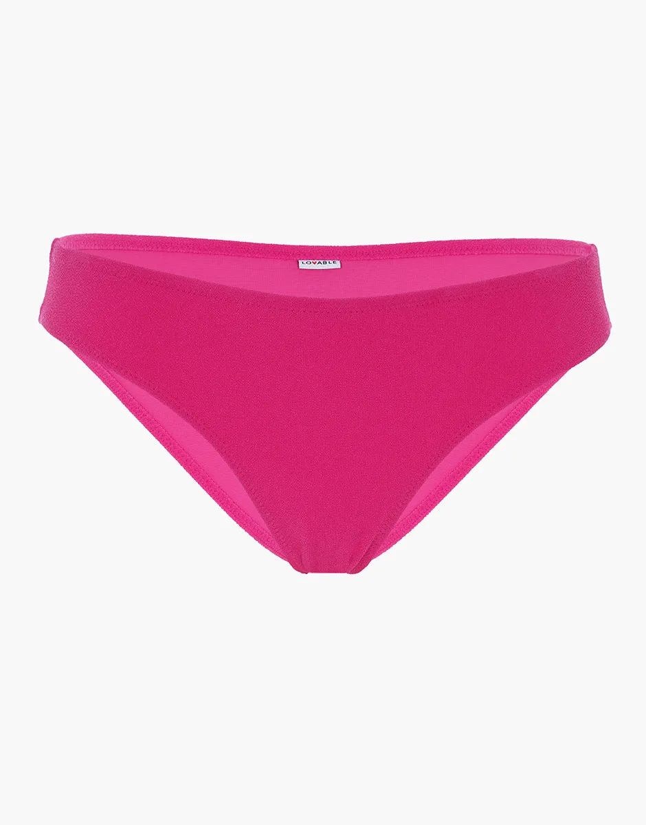 Bas de bikini midi fuchsia