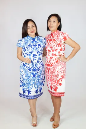 Batik Print Oriental Dress