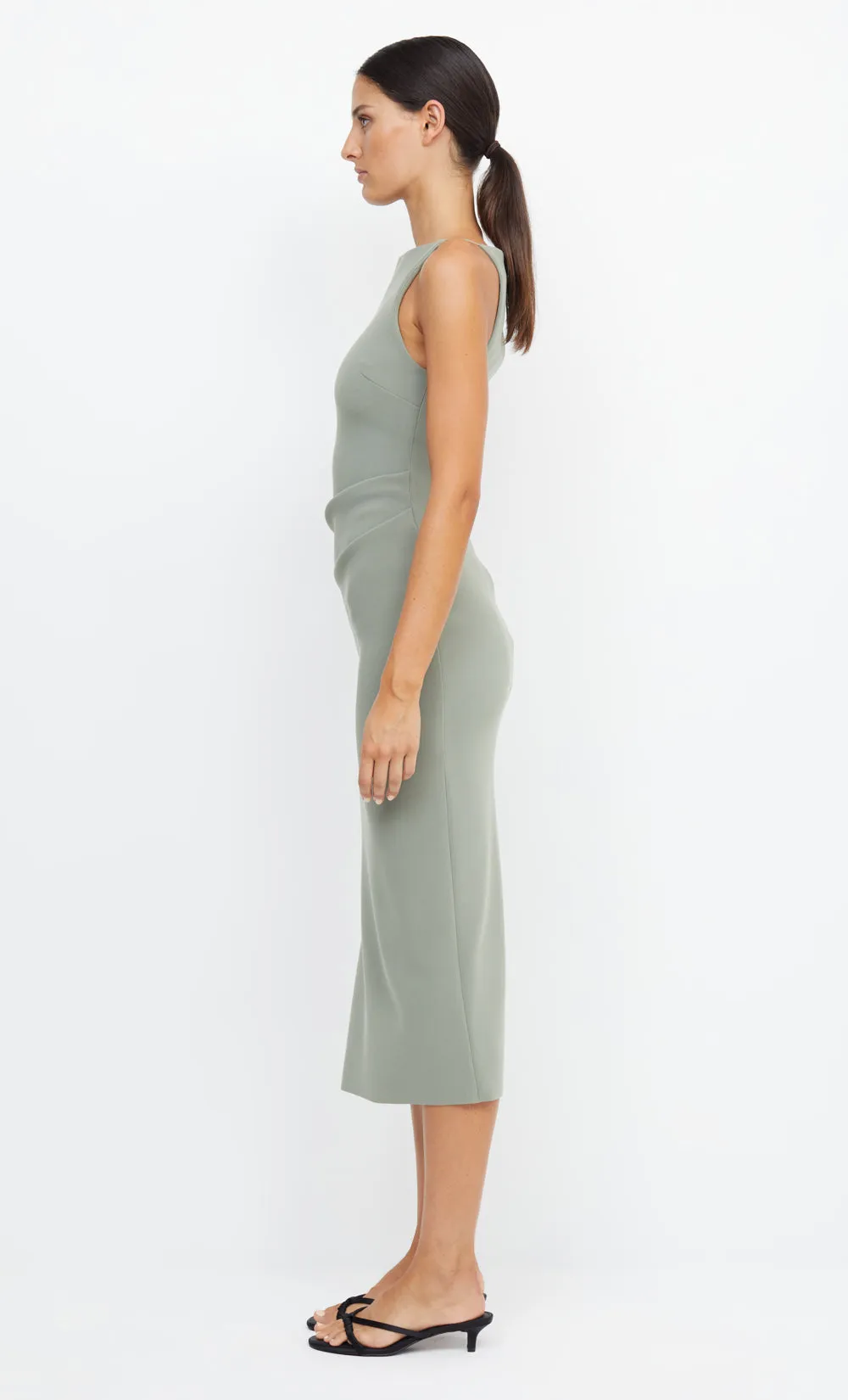 BE MINE TUCK DRESS - SAGE