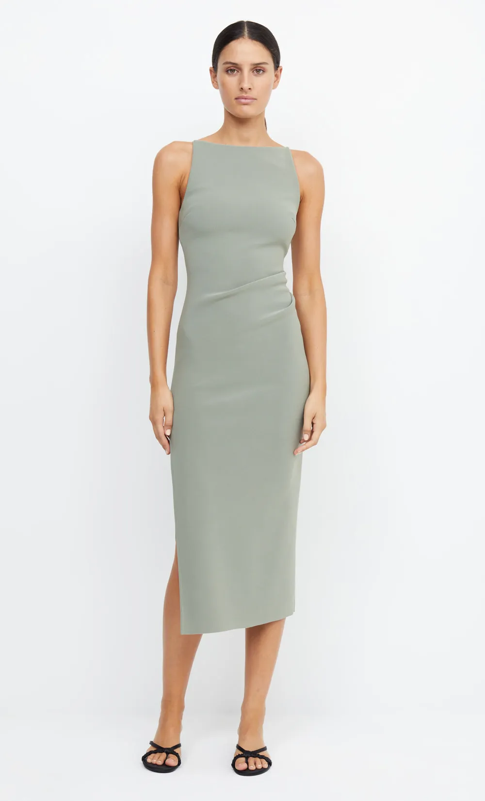 BE MINE TUCK DRESS - SAGE