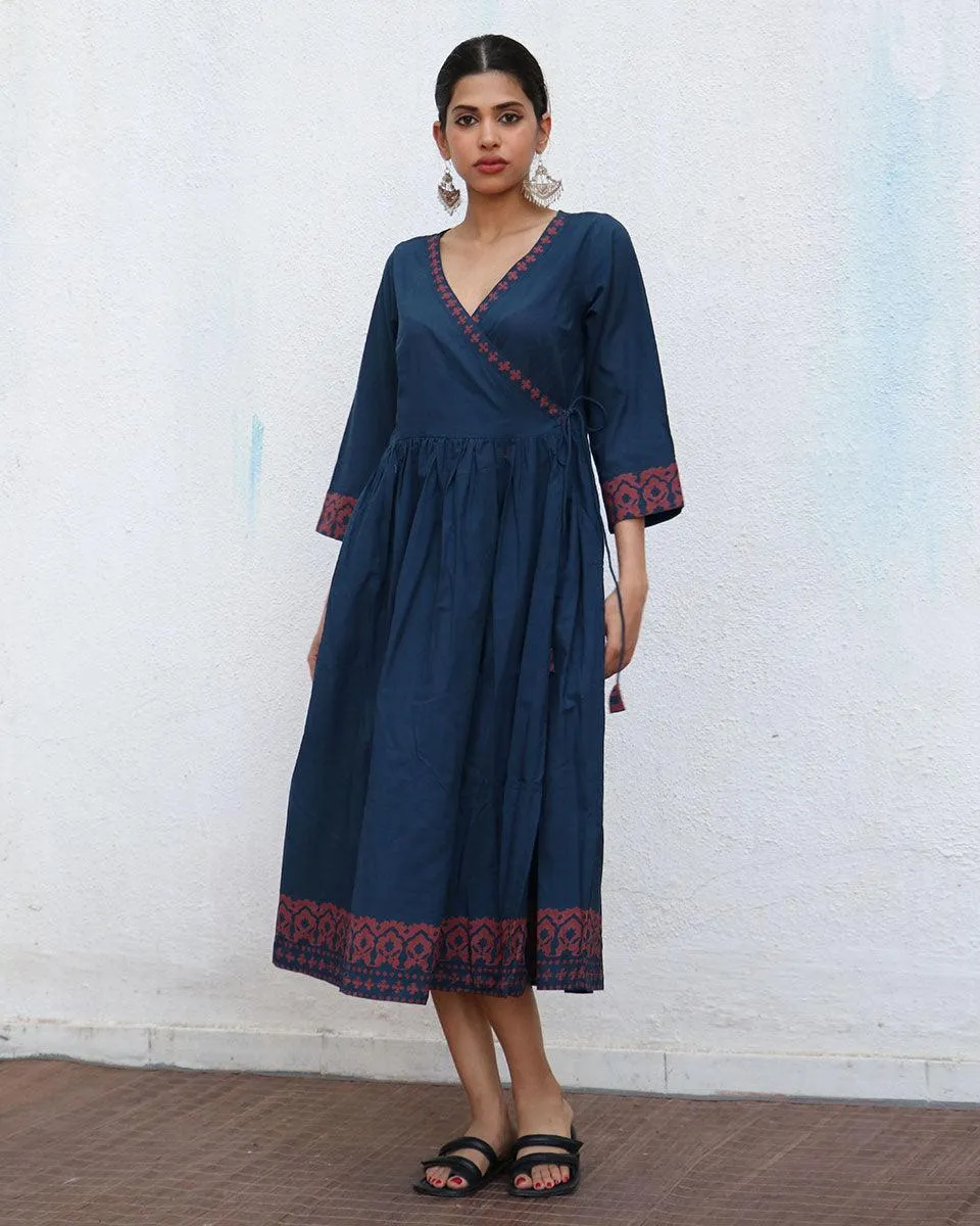 Bella Blockprinted Cotton Dress - NOMAD