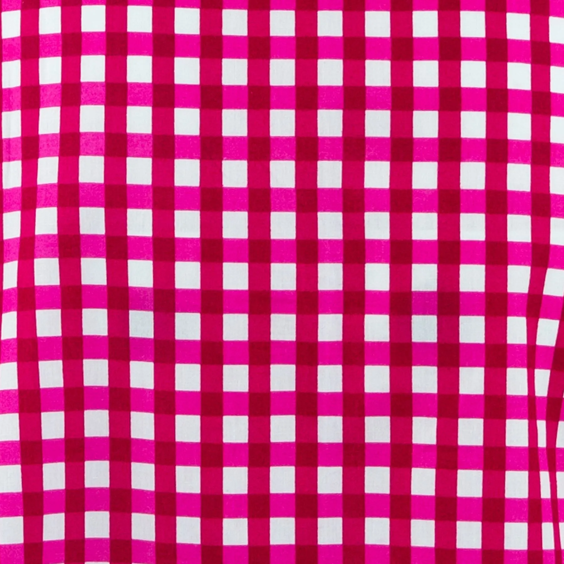 Belted Dress - Cerise Gingham