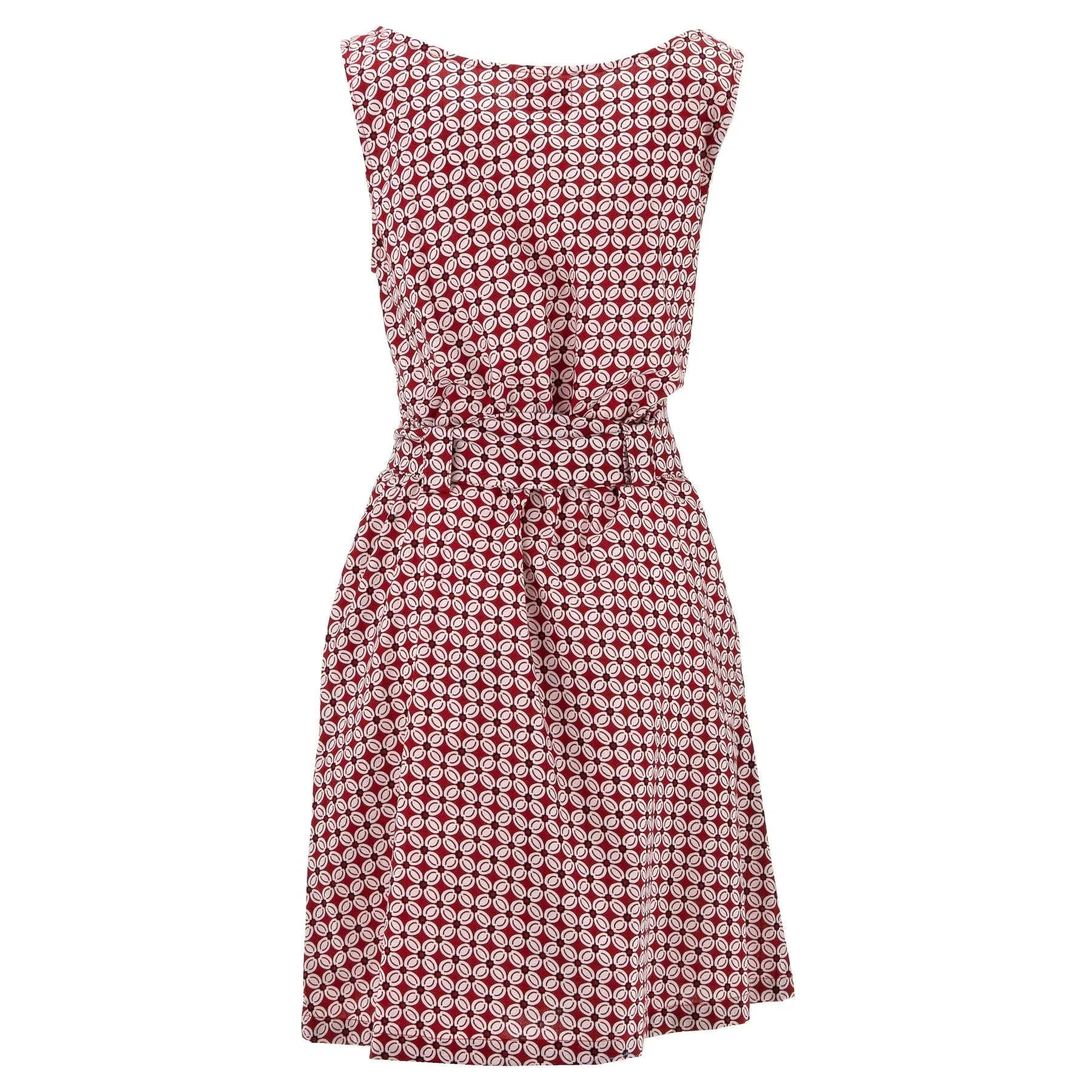 Belted Dress - Perennial Red