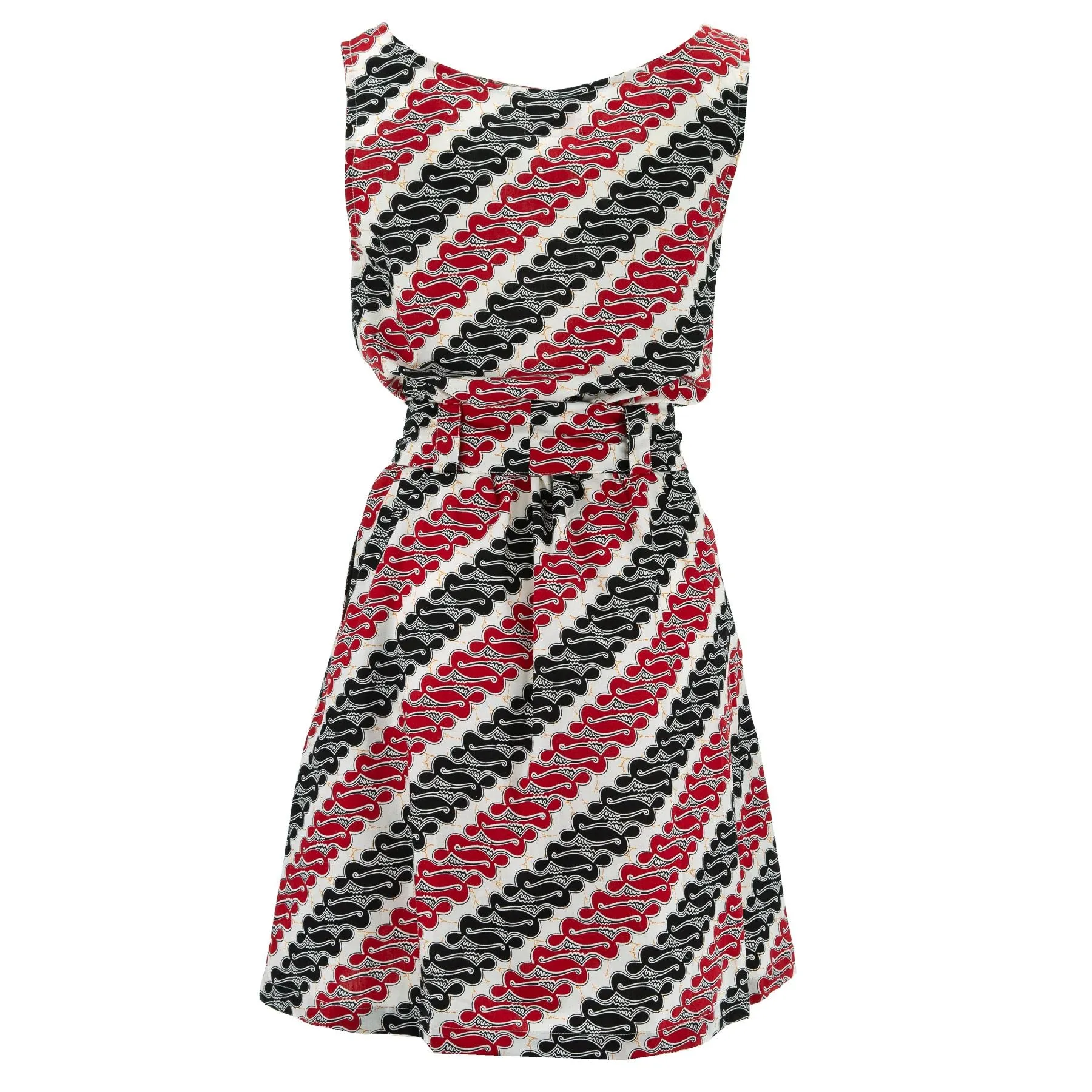 Belted Dress - Serpentine Diagonals