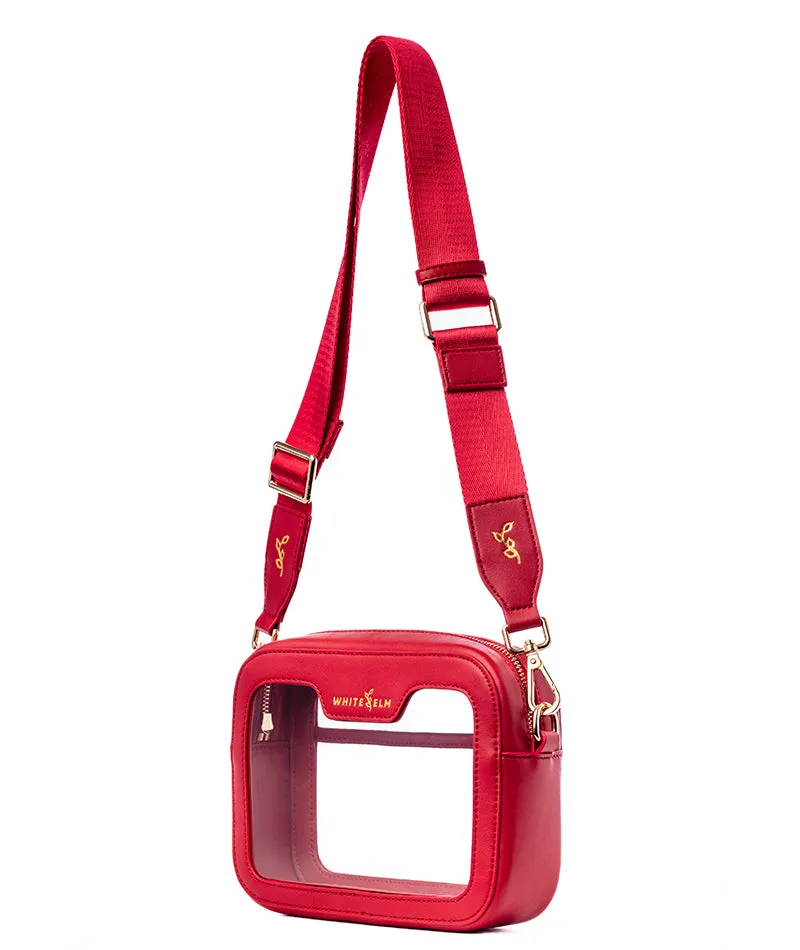 Bexley Clear Crossbody Bag - Red