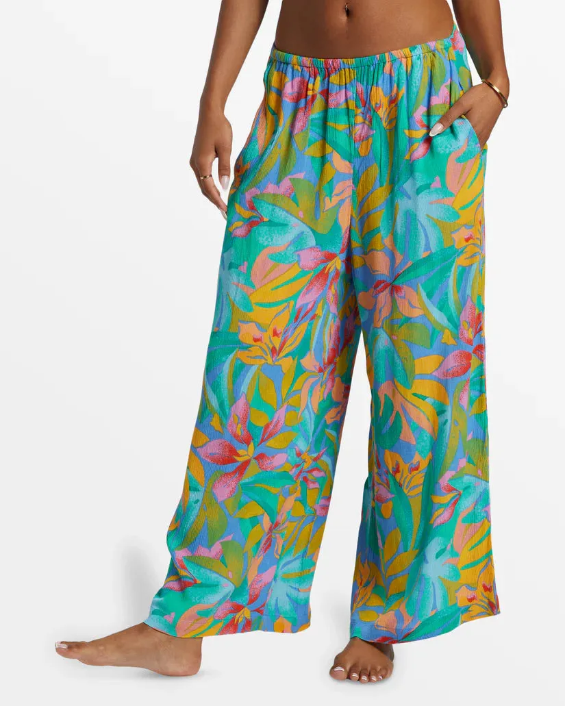 BILLABONG Sun Catcher elastic waist printed pants-Marina