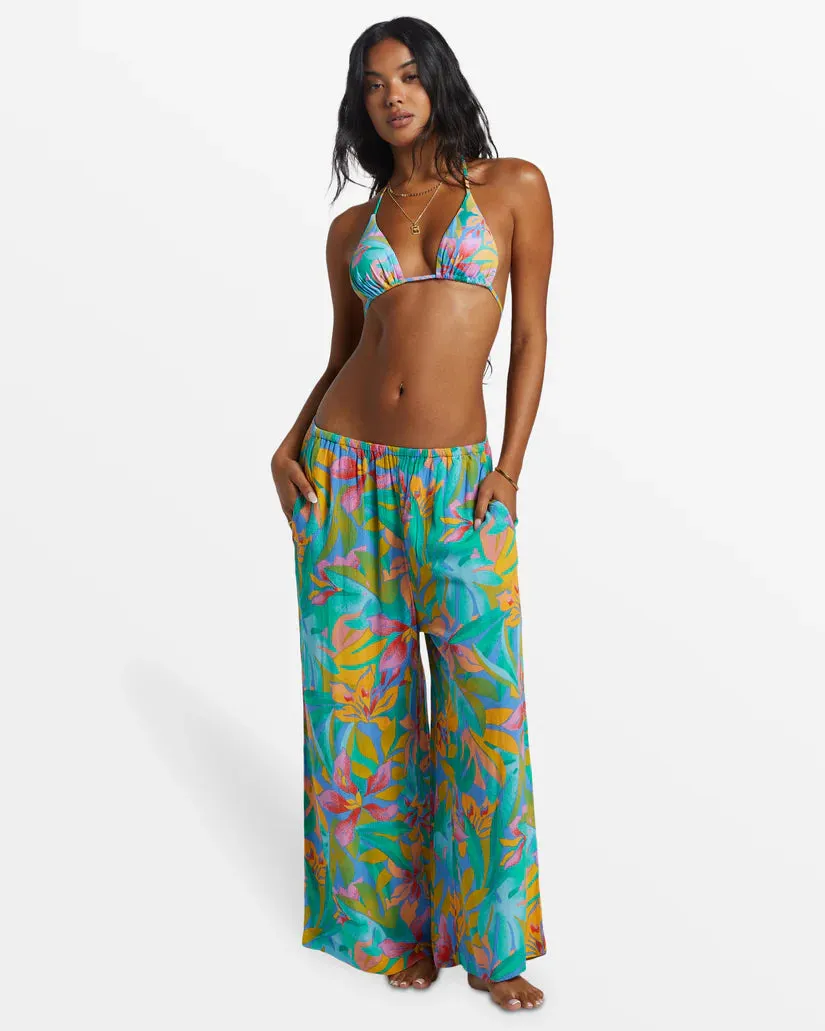 BILLABONG Sun Catcher elastic waist printed pants-Marina