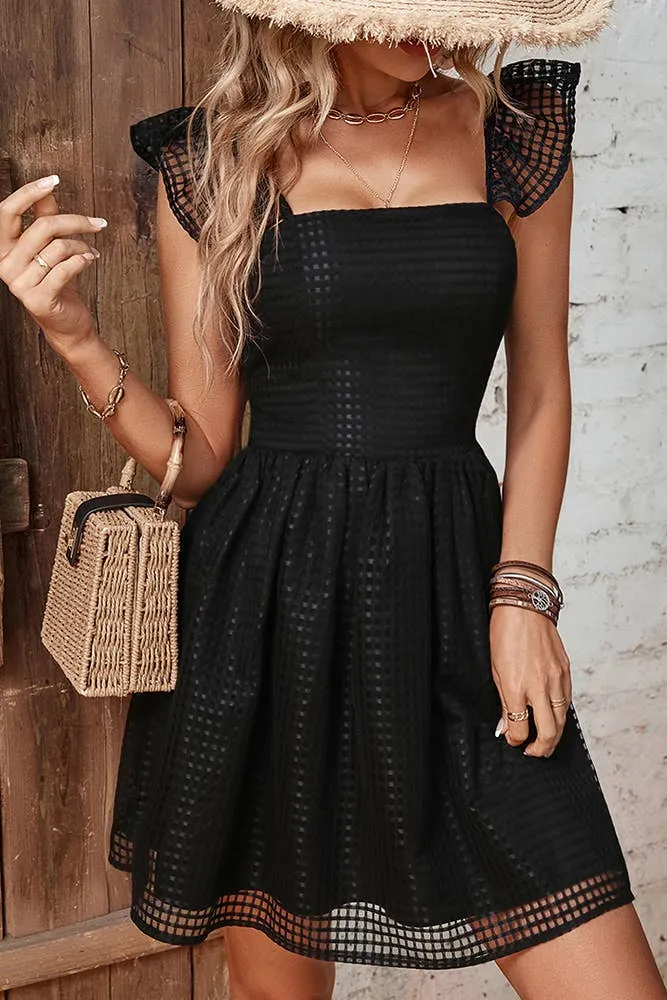 Black Net Sun Dress