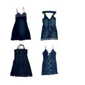 Branded Denim Dress , (RX-221)