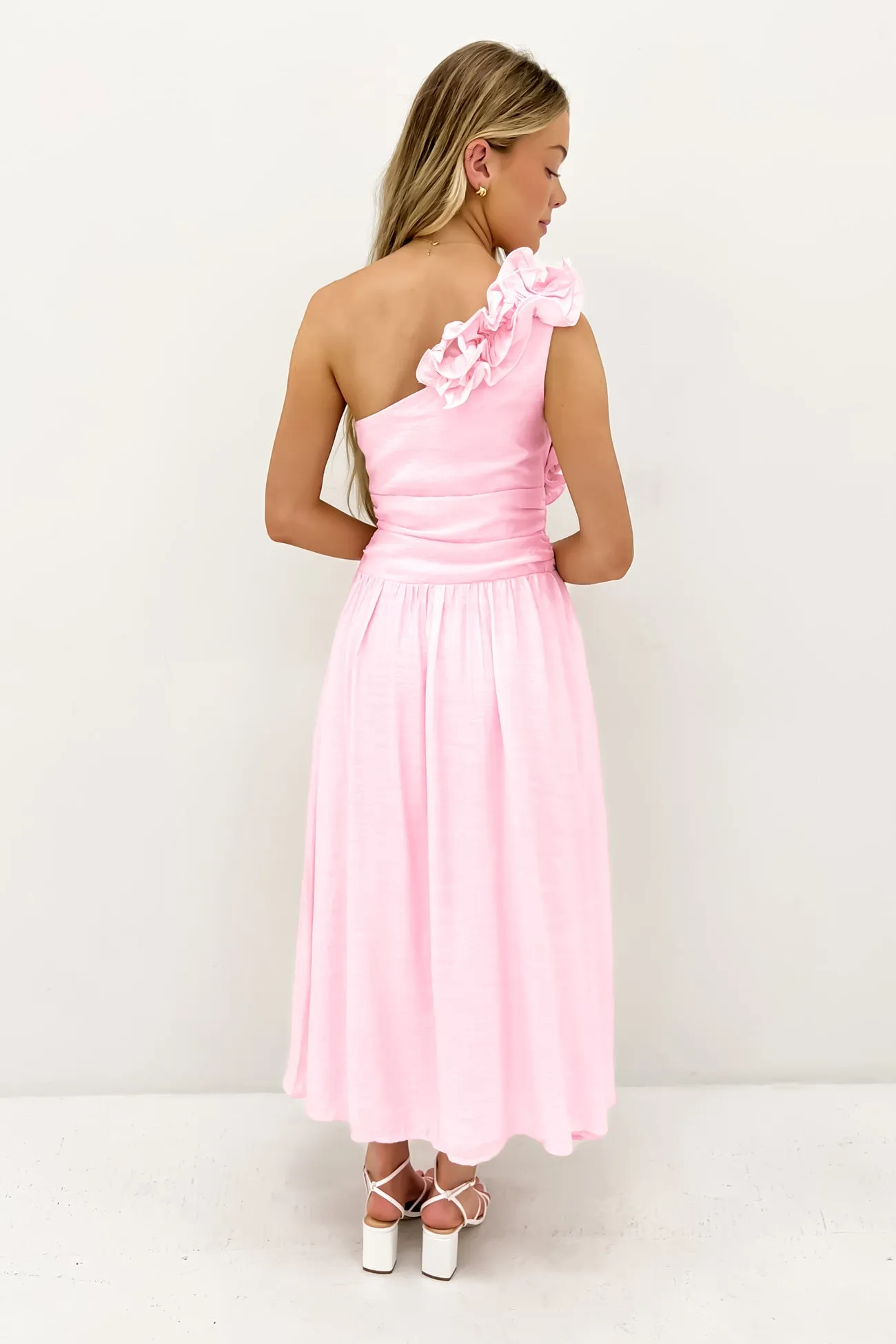 Calista Midi Dress Baby Pink