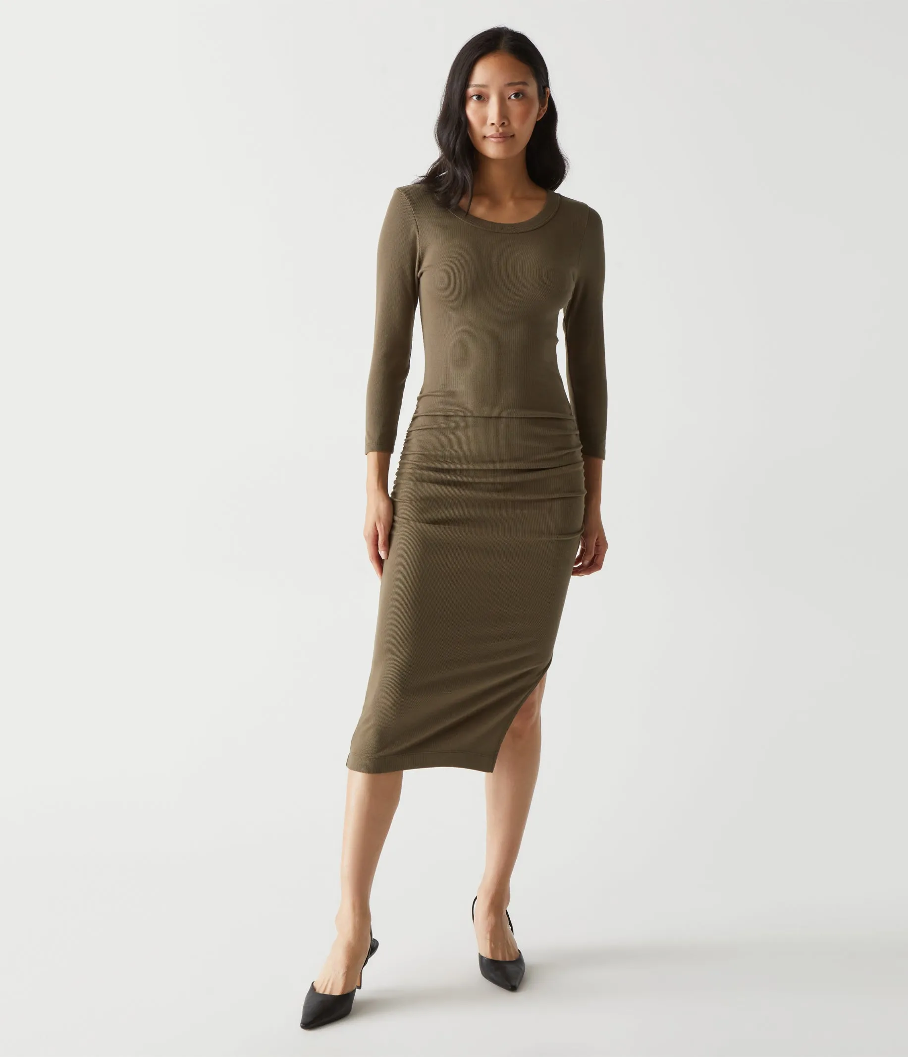 Christina Ribbed Midi Dress