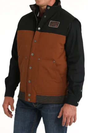 Cinch Men's Brown & Black Aztec Print Reversible Vest MWV1910001