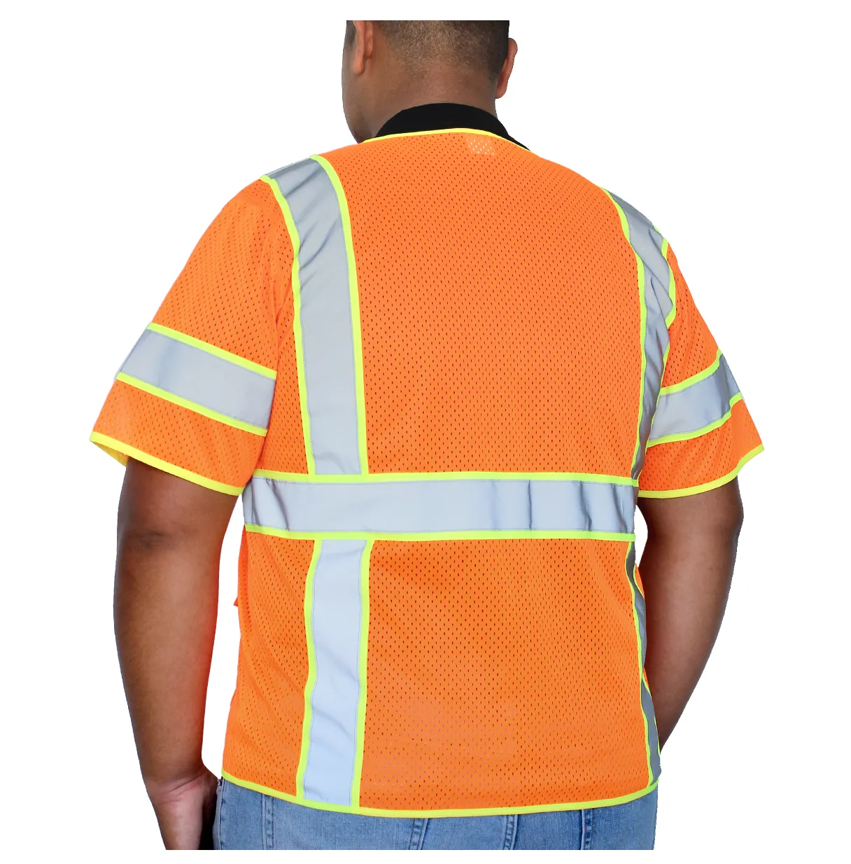 Class 3 Mesh Reflective Vest w/Sleeves (Multi-Pockets)