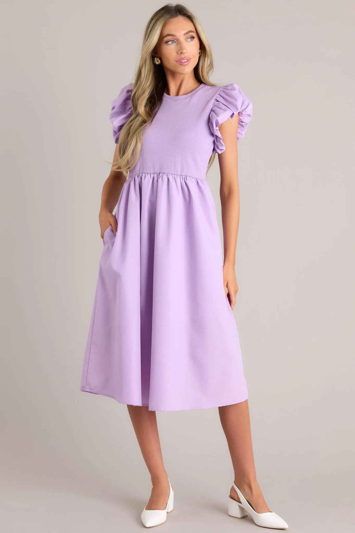 Closet Cornerstone Lavender Midi Dress