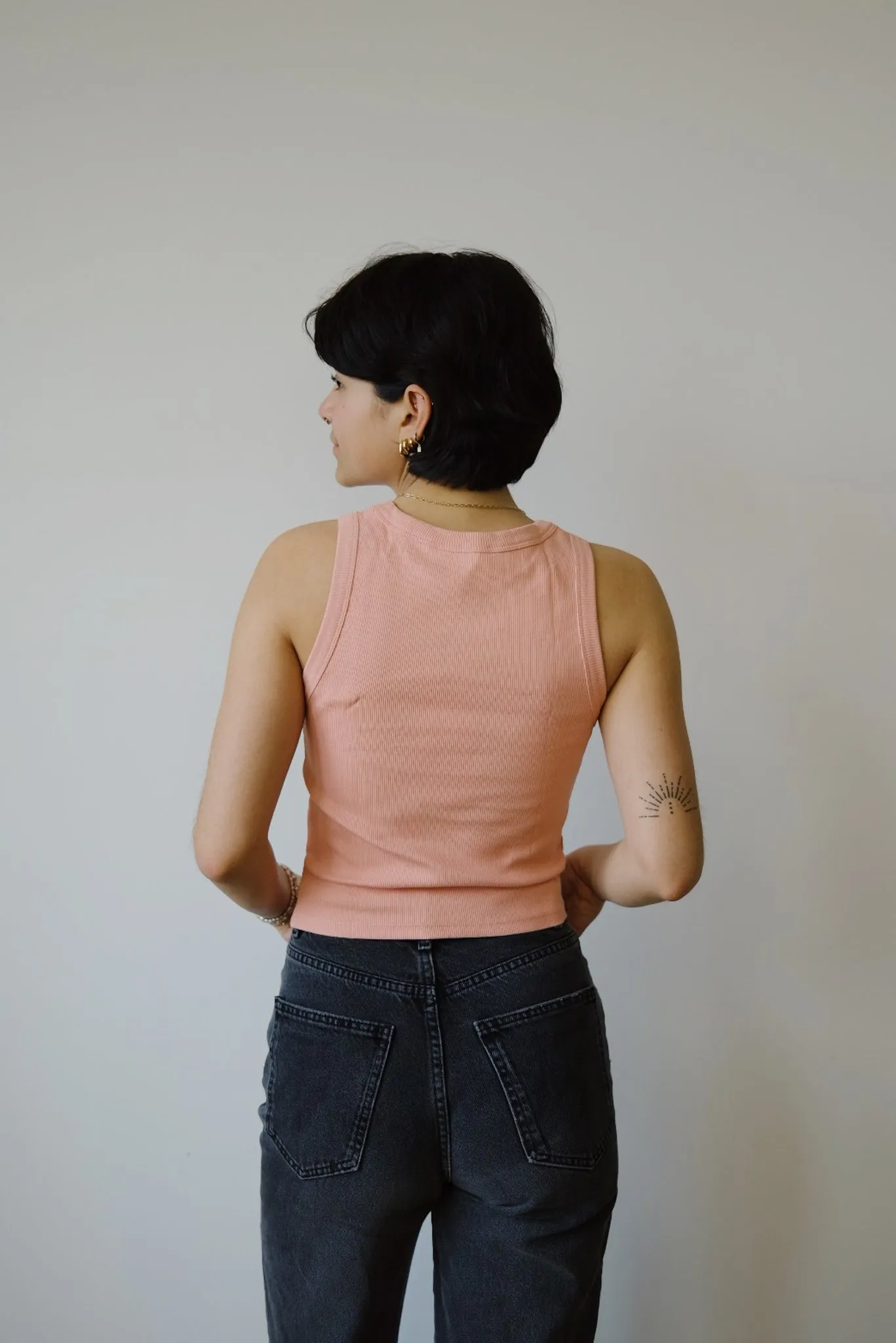 crop top - porto - peach