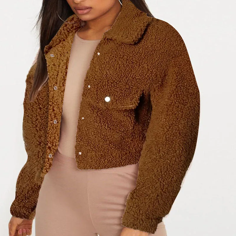 Cropped Teddy Bear Jacket