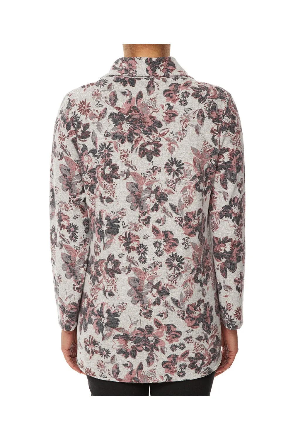 Cross Over All Over Print Floral Top