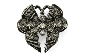 Crystal Encrusted Butterfly Buckle 30mm