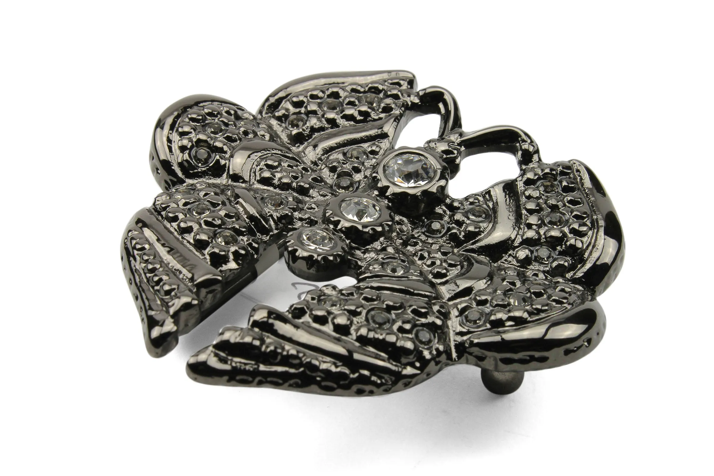 Crystal Encrusted Butterfly Buckle 30mm