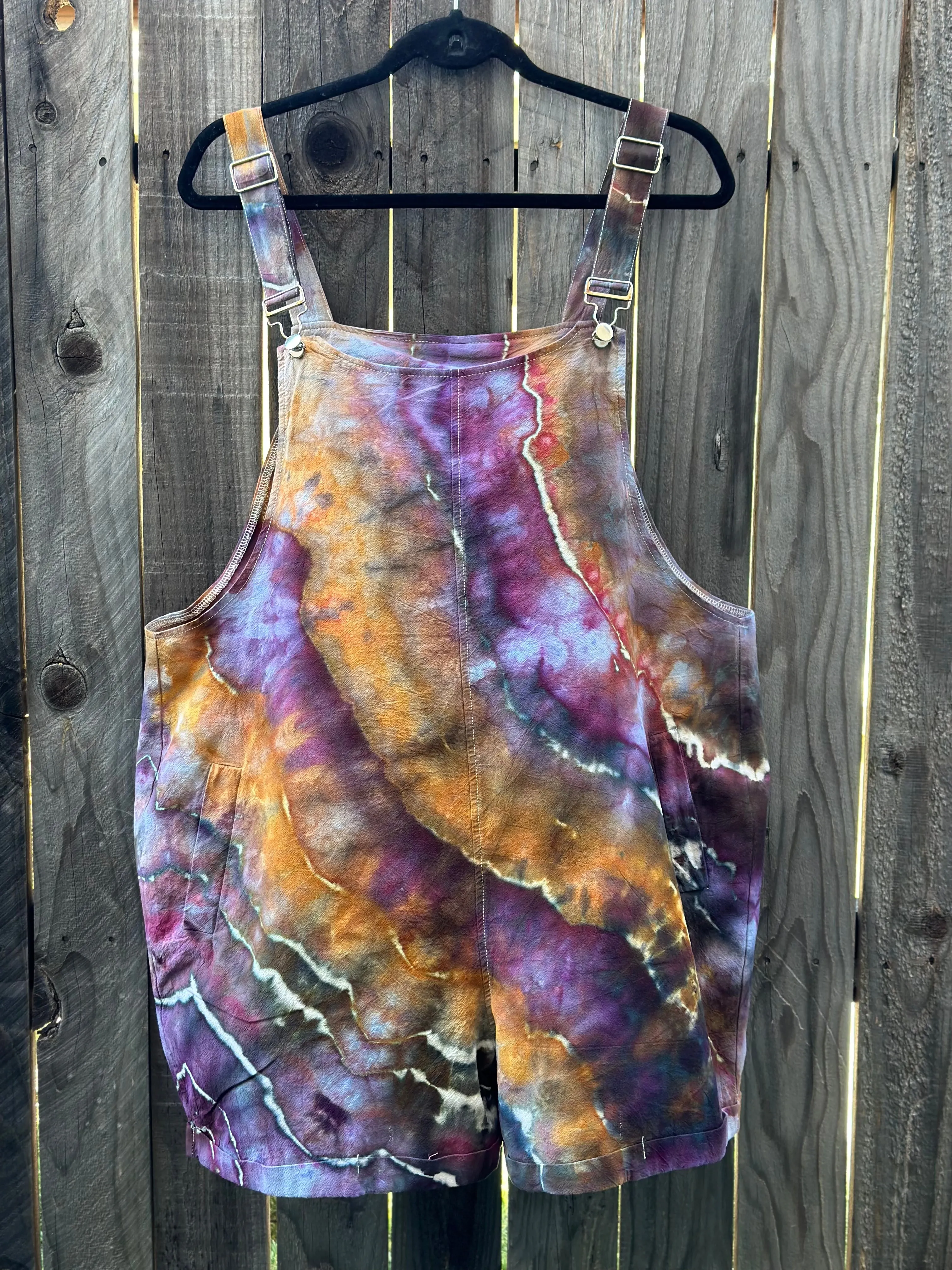 Custom Geode Overall Shorts for Carrie