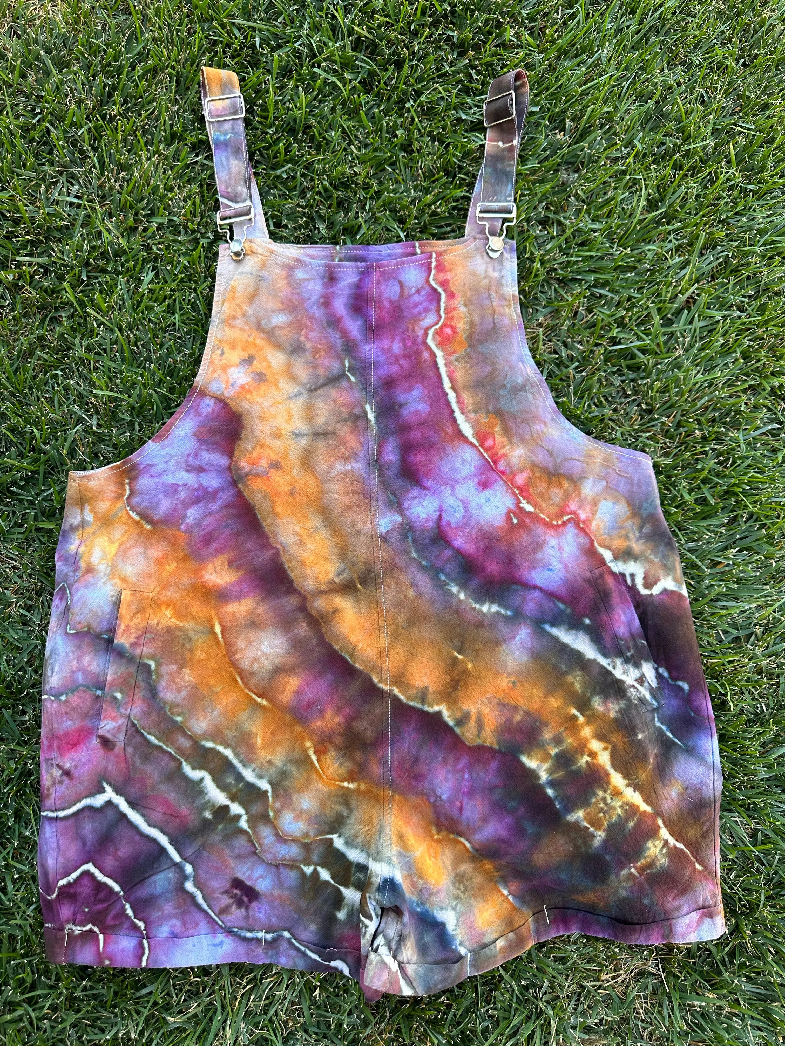 Custom Geode Overall Shorts for Carrie