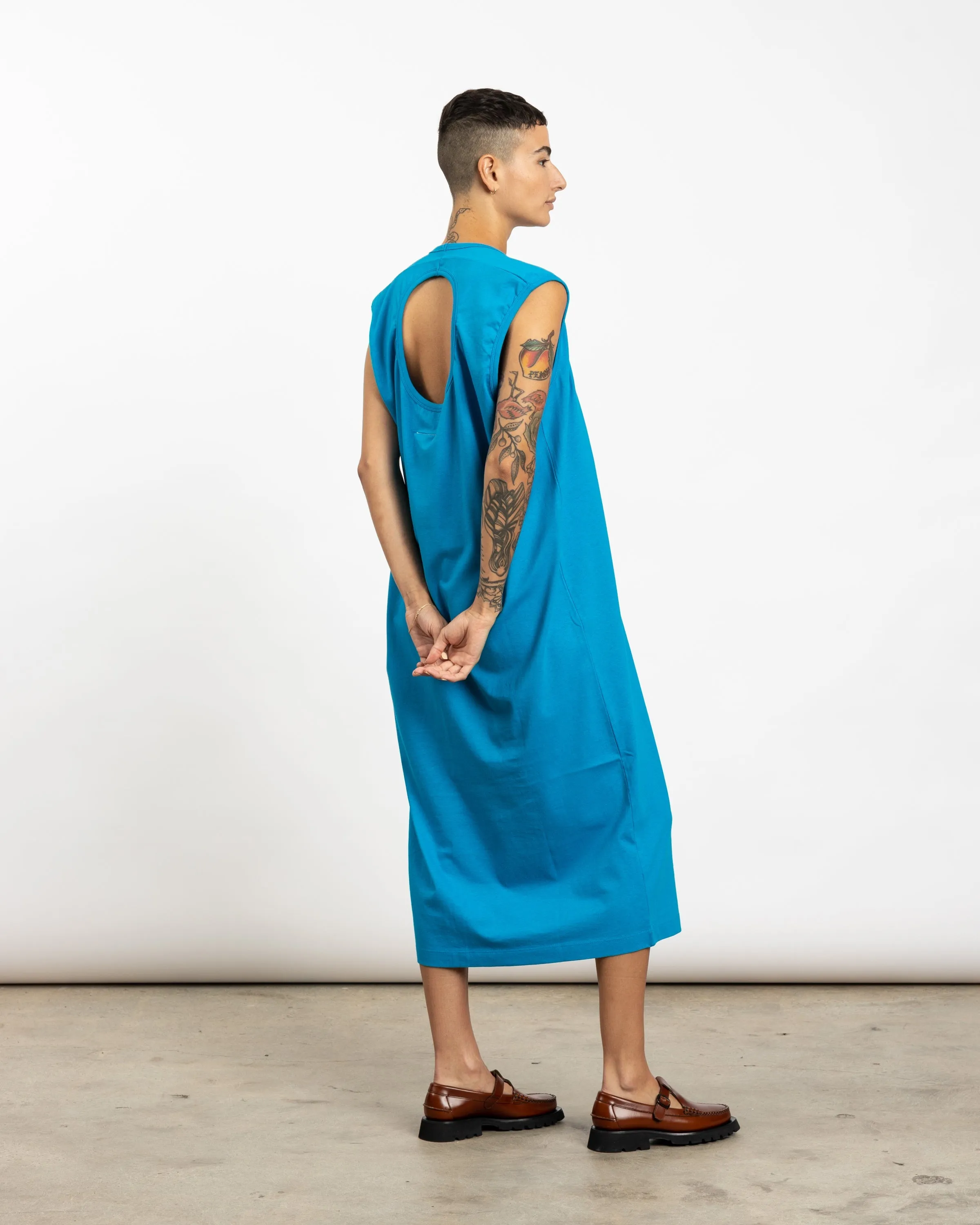 Cut Out Midi Dress in Blue