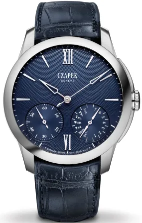 CZP Watch Quai des Bergues Guilloche Ricochet Steel Aqua Blue Limited Edition