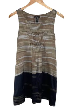 Dark Autumn Brown and Black Watercolor Silk Tunic