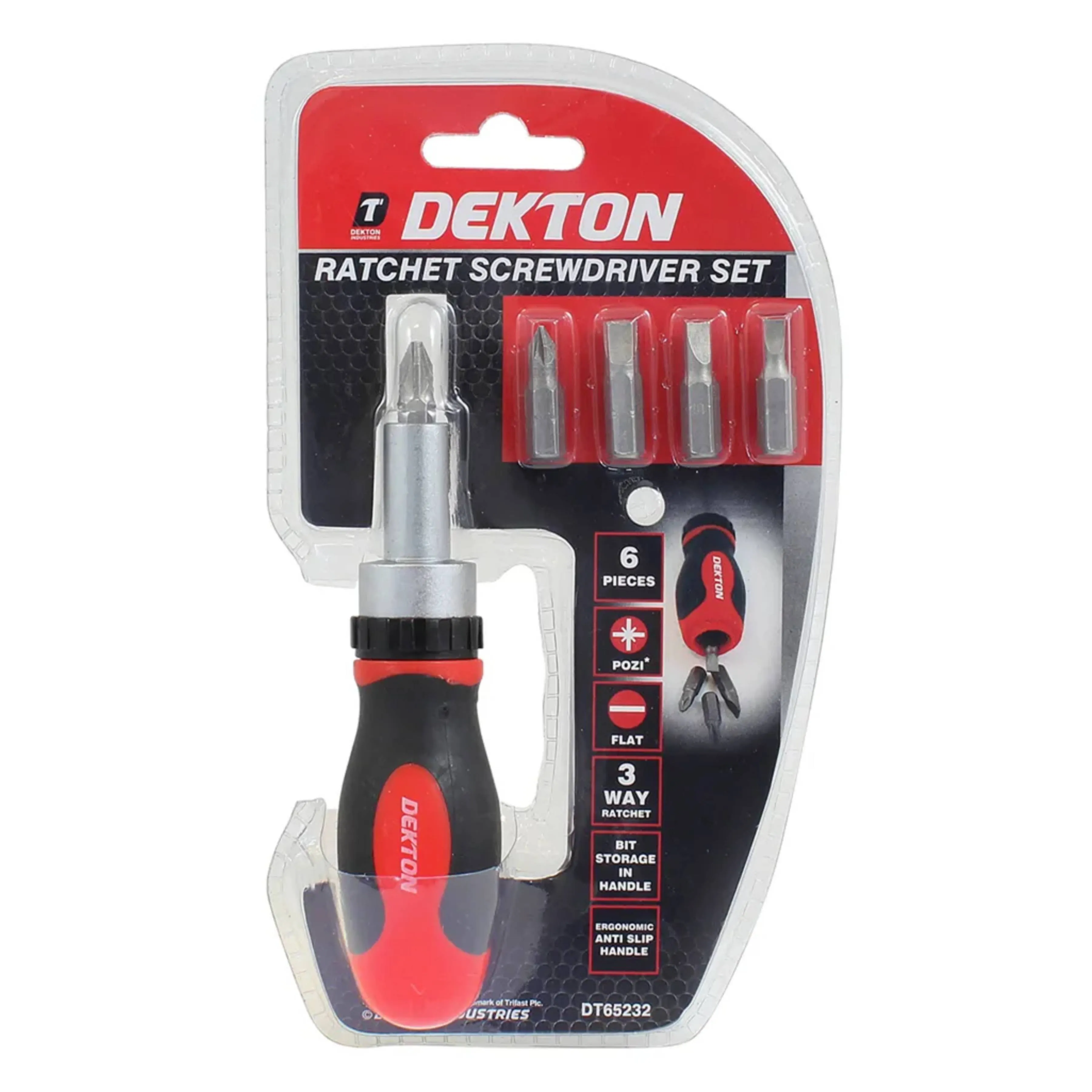 DEKTON Ratchet Screwdriver Set