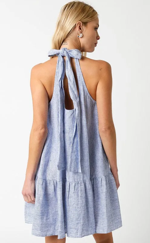 Denim Seersucker Ingrid Dress