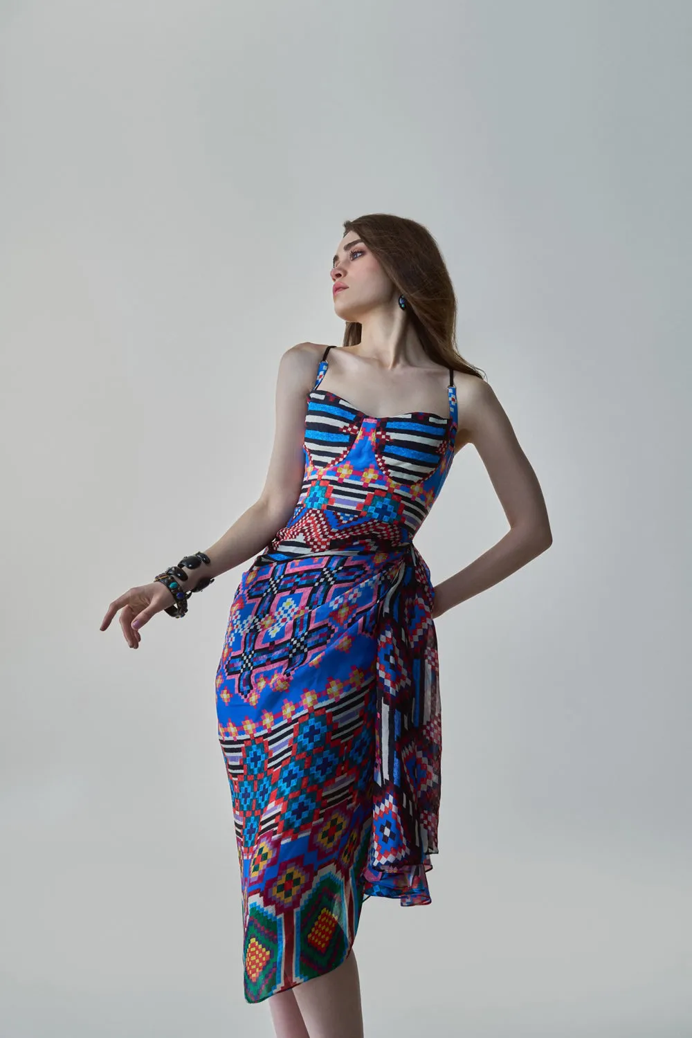 Dolly Ikat Print Dress